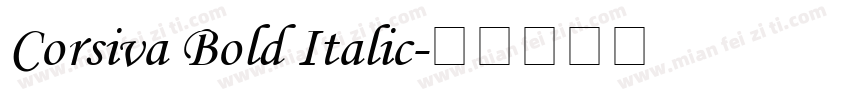 Corsiva Bold Italic字体转换